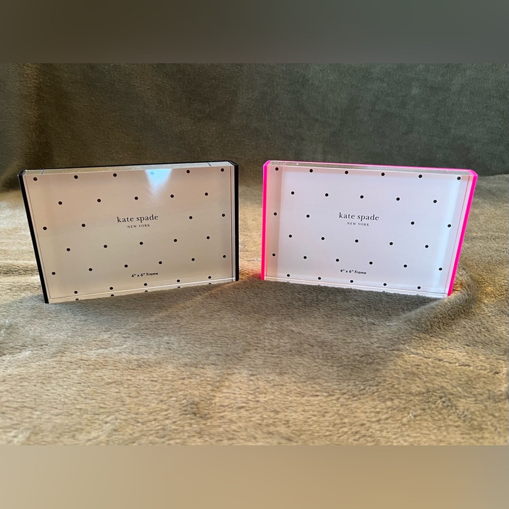 NWT Kate Spade 4x6 Black Stripe or Shocking Pink Picture Frame